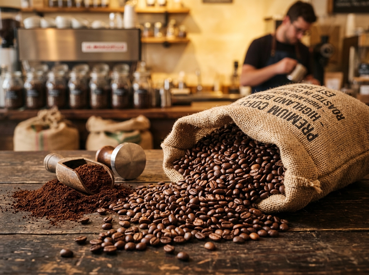 Roasted Coffee Beans & Ground